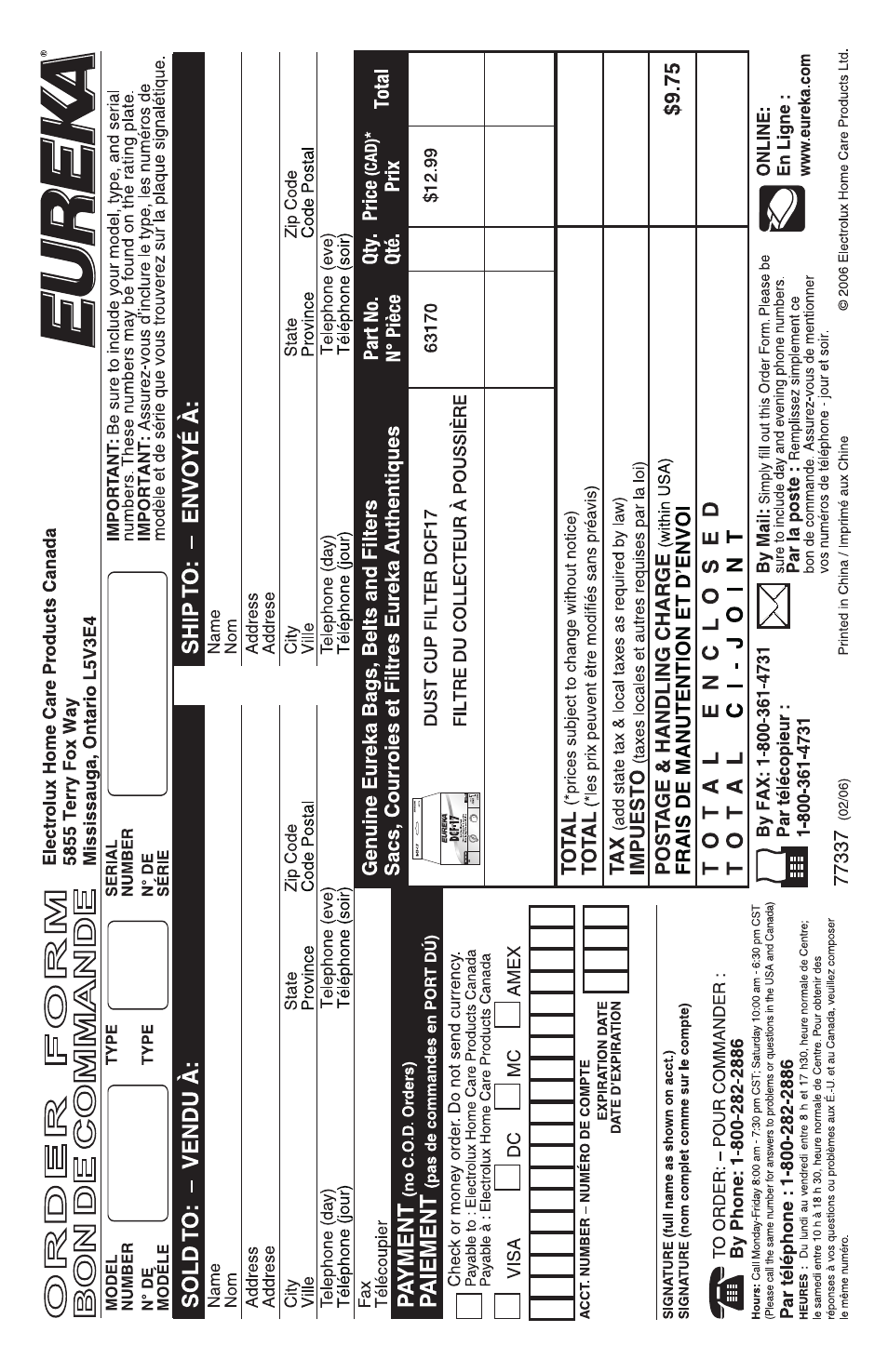 Eureka 440 Series User Manual | Page 12 / 15