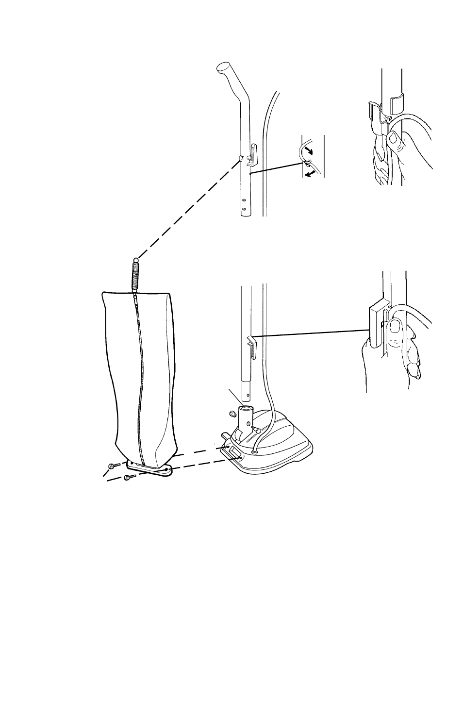 Step 4 - outer bag, Step 5 - bag support, Step 6 - cord storage | Eureka 1400-1900 Series User Manual | Page 6 / 12