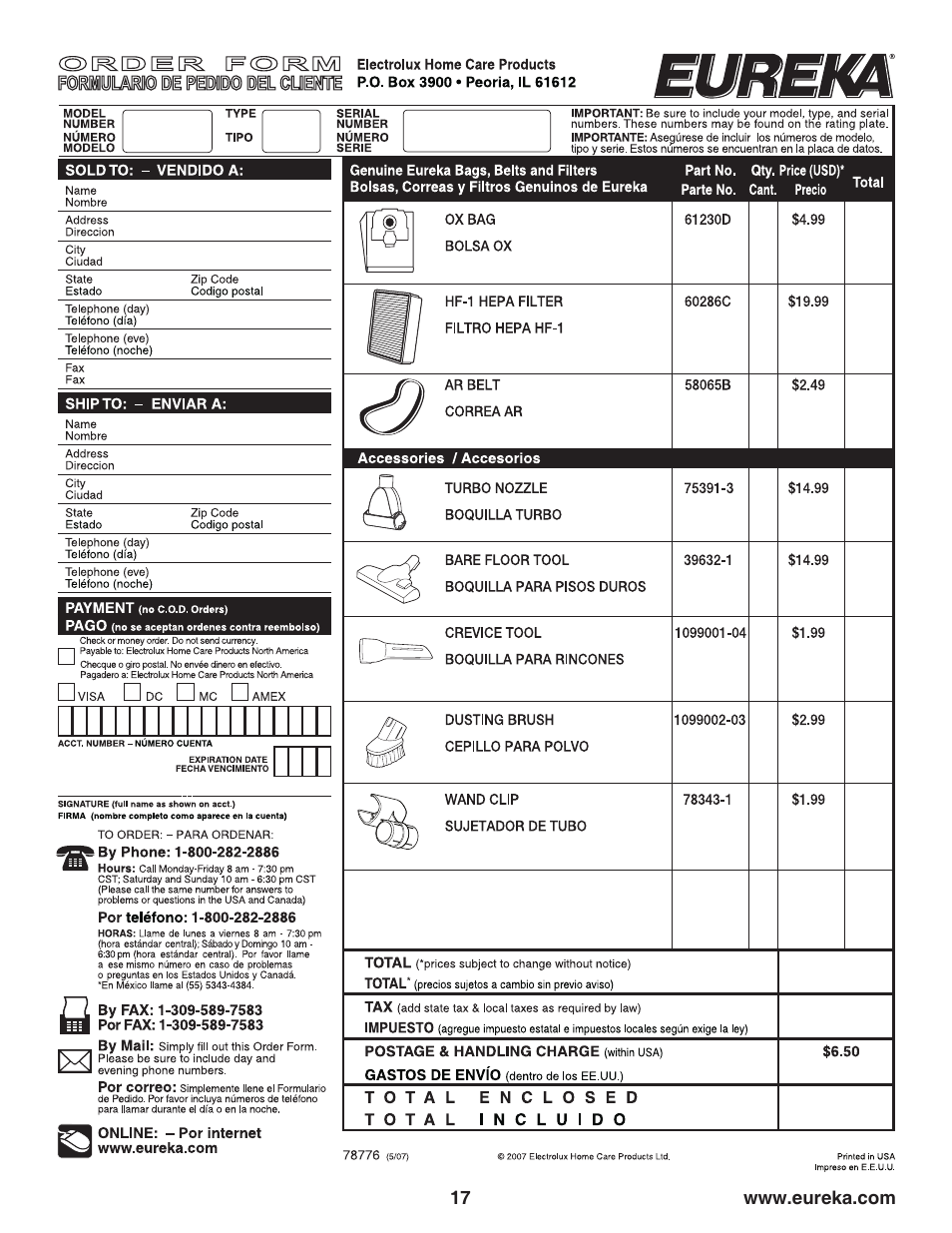 Eureka Air Extreme 6500 User Manual | Page 17 / 22