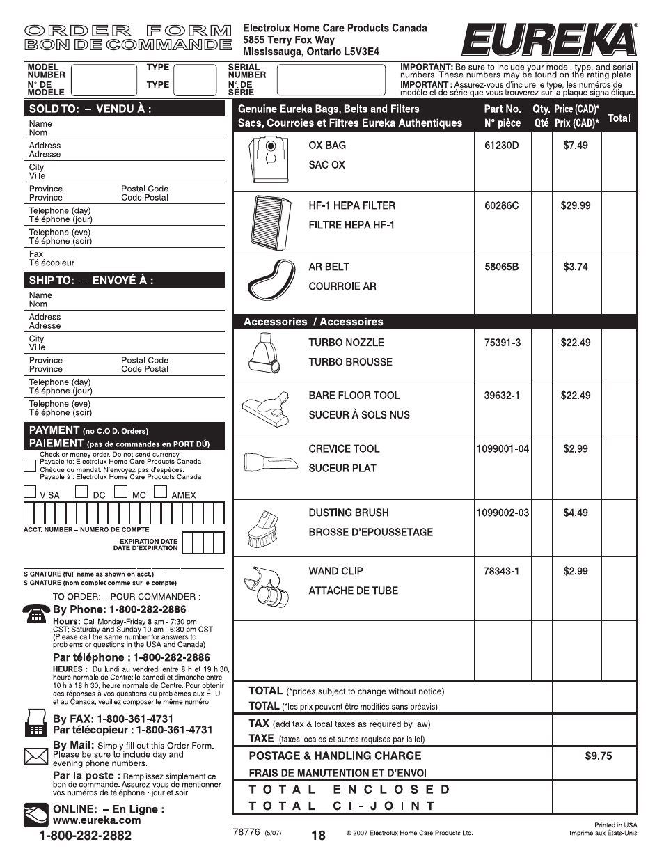 Eureka Air Extreme 6500 User Manual | Page 18 / 22