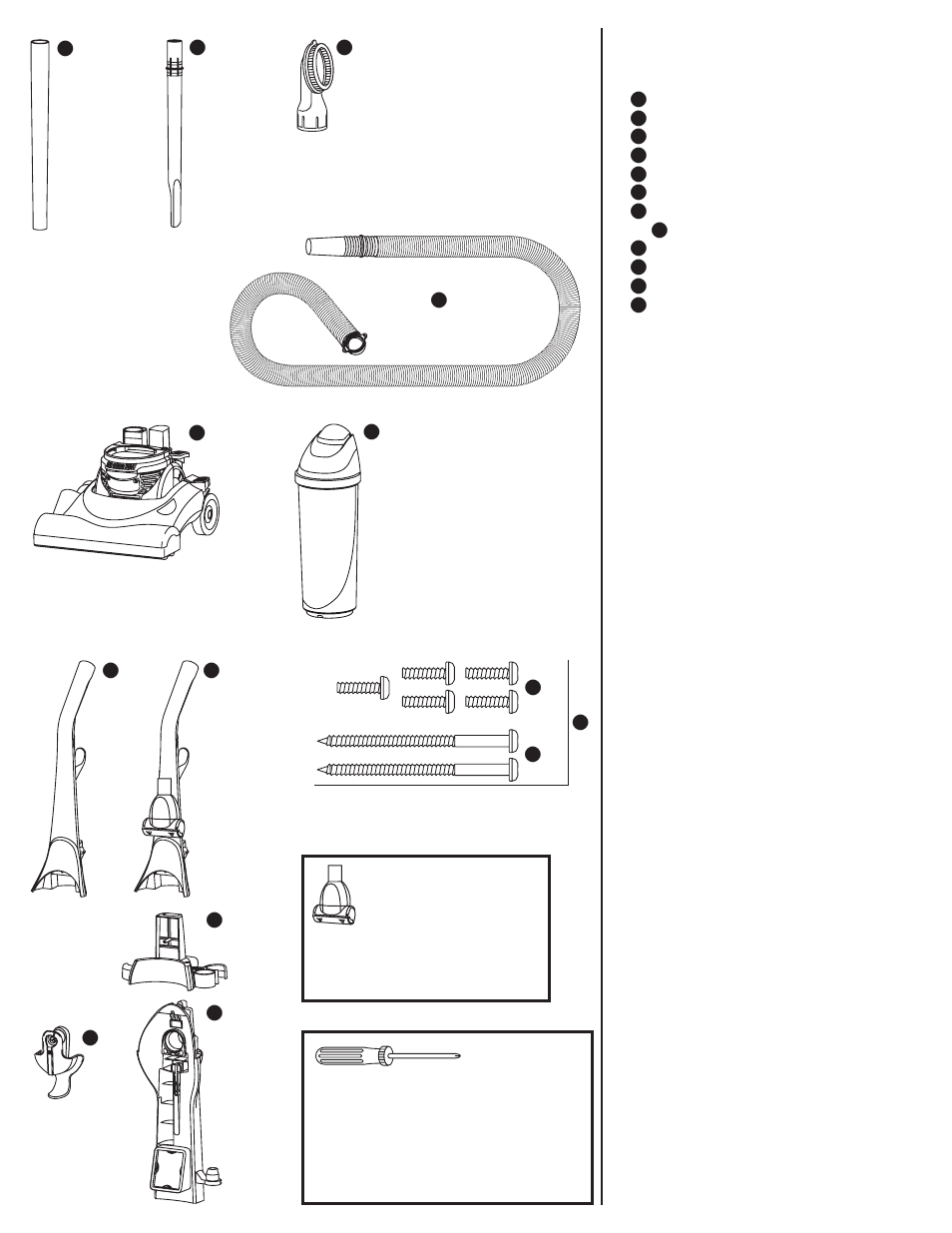 Assembly parts | Eureka 4750A User Manual | Page 6 / 31