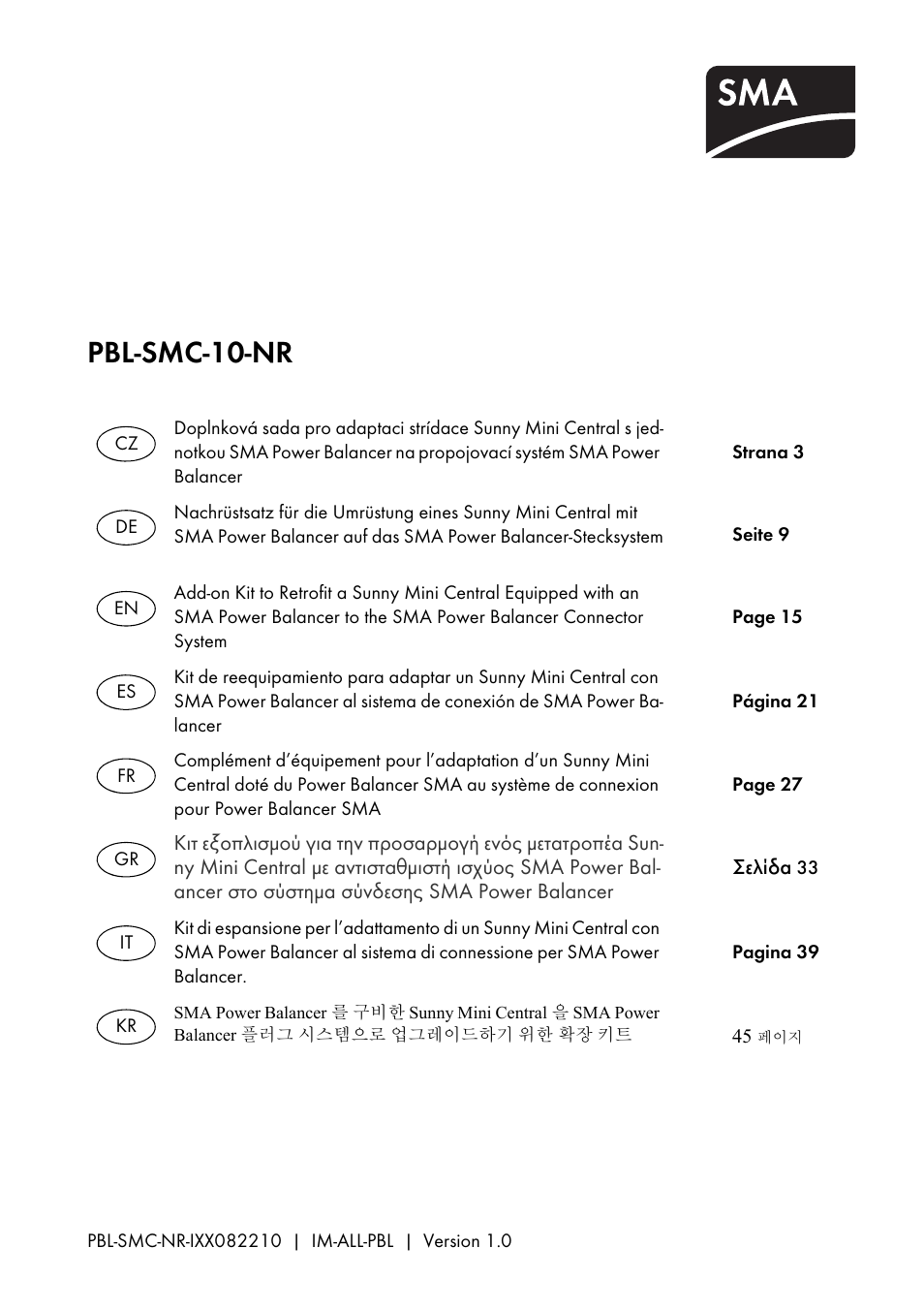 Eureka PBL-SMC-10-NR User Manual | 52 pages