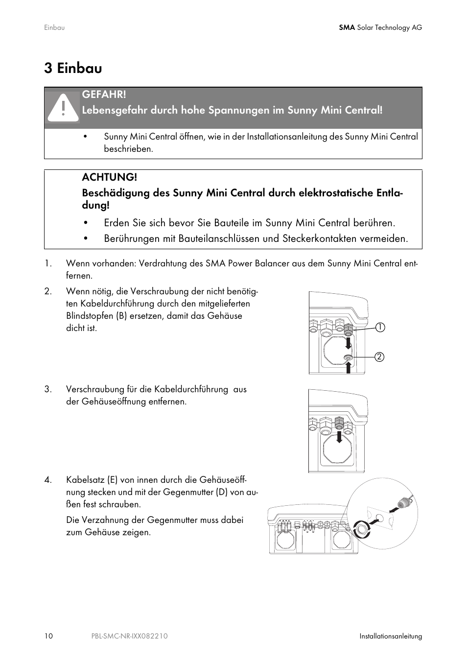 3 einbau | Eureka PBL-SMC-10-NR User Manual | Page 10 / 52