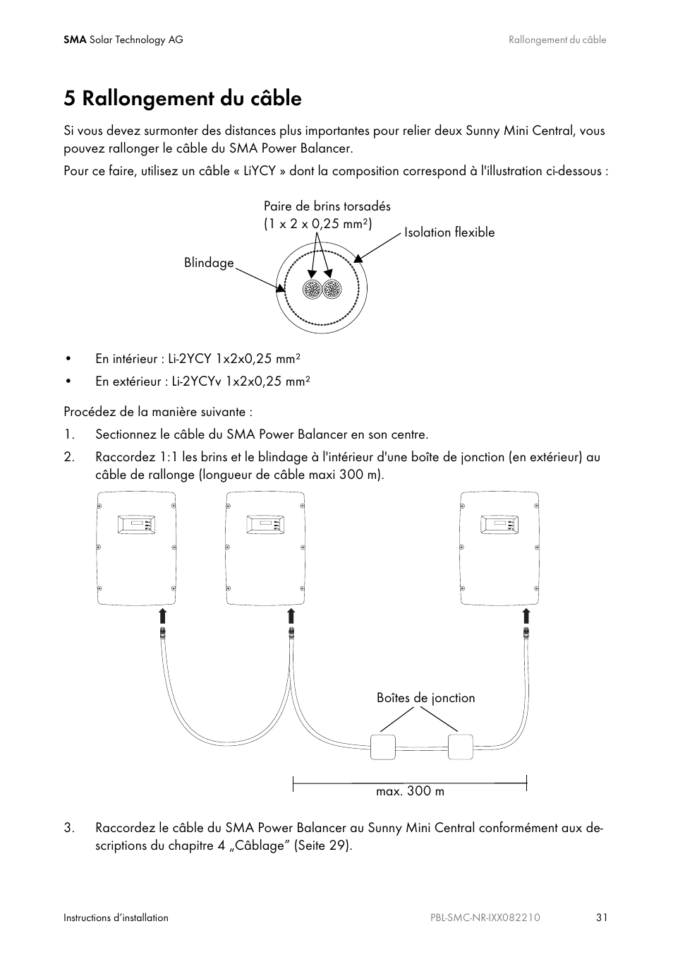 5 rallongement du câble | Eureka PBL-SMC-10-NR User Manual | Page 31 / 52