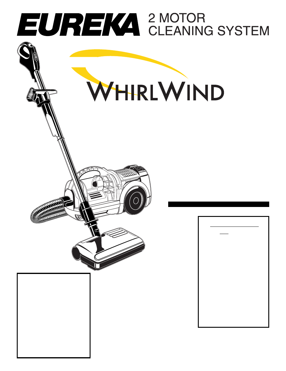 Eureka WHIRLWIND 6980 User Manual | 16 pages