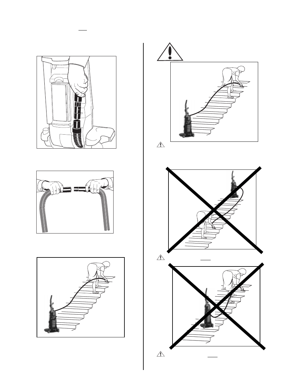 Warning, Stair cleaning hose | Eureka 2280 User Manual | Page 15 / 20