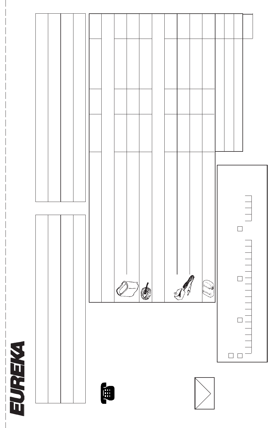 Order form, Gen uine eureka p a rts (batter y models onl y), Item p a rt no. qty . price t otal | Eureka 160 User Manual | Page 9 / 12