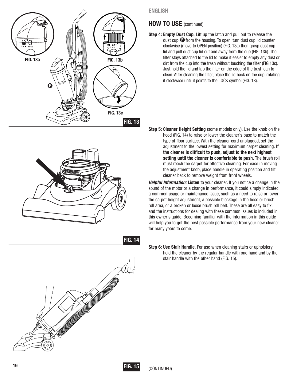How to use | Eureka 4700 Series User Manual | Page 16 / 36
