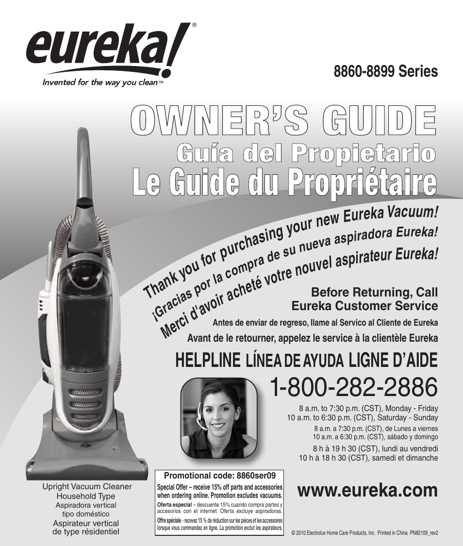 Eureka 8860-8899 User Manual | 8 pages