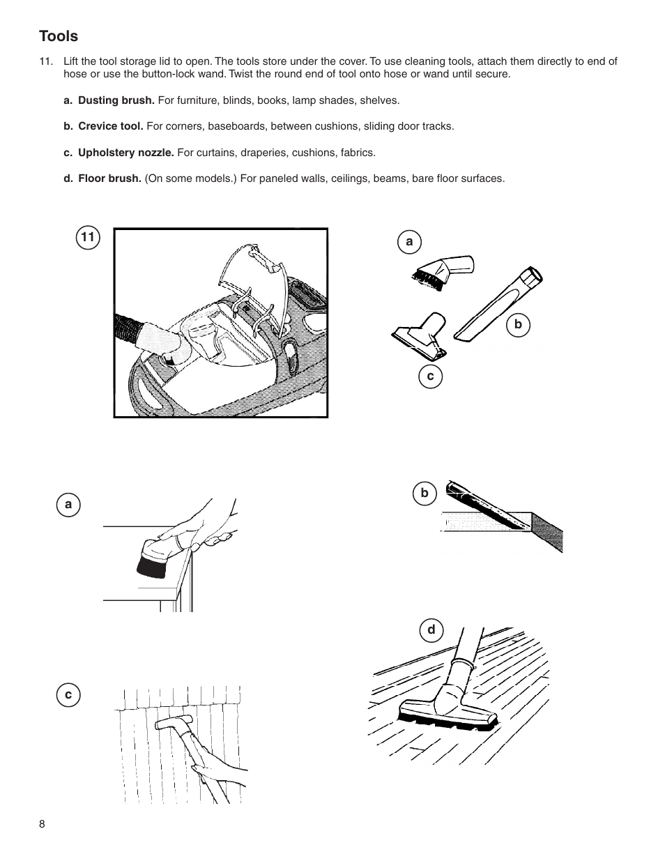 Tools | Eureka 6900 Series User Manual | Page 8 / 16