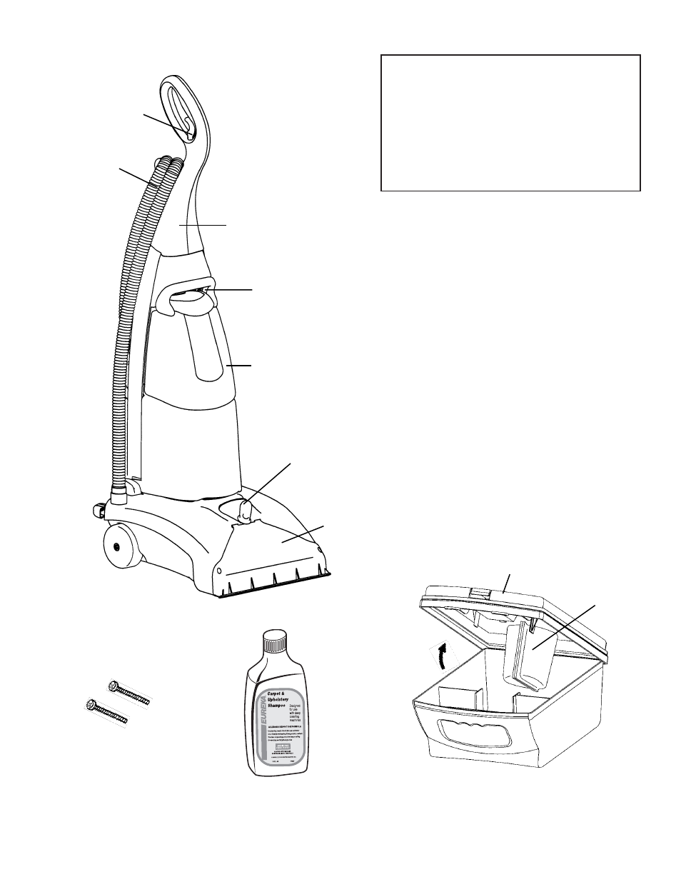 Carpet shampooer/extractor parts, Notice | Eureka 2500 User Manual | Page 6 / 24