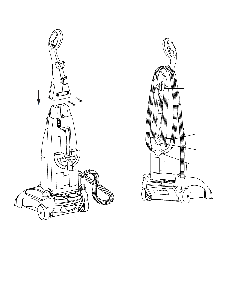 I. how to assemble, B. store attachment hose, C. store electrical cord | D. check recovery tank, A. attach handle | Eureka 2500 User Manual | Page 7 / 24