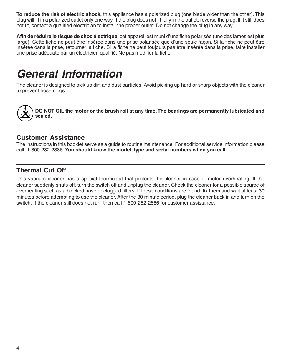 General information | Eureka 5550 User Manual | Page 4 / 16