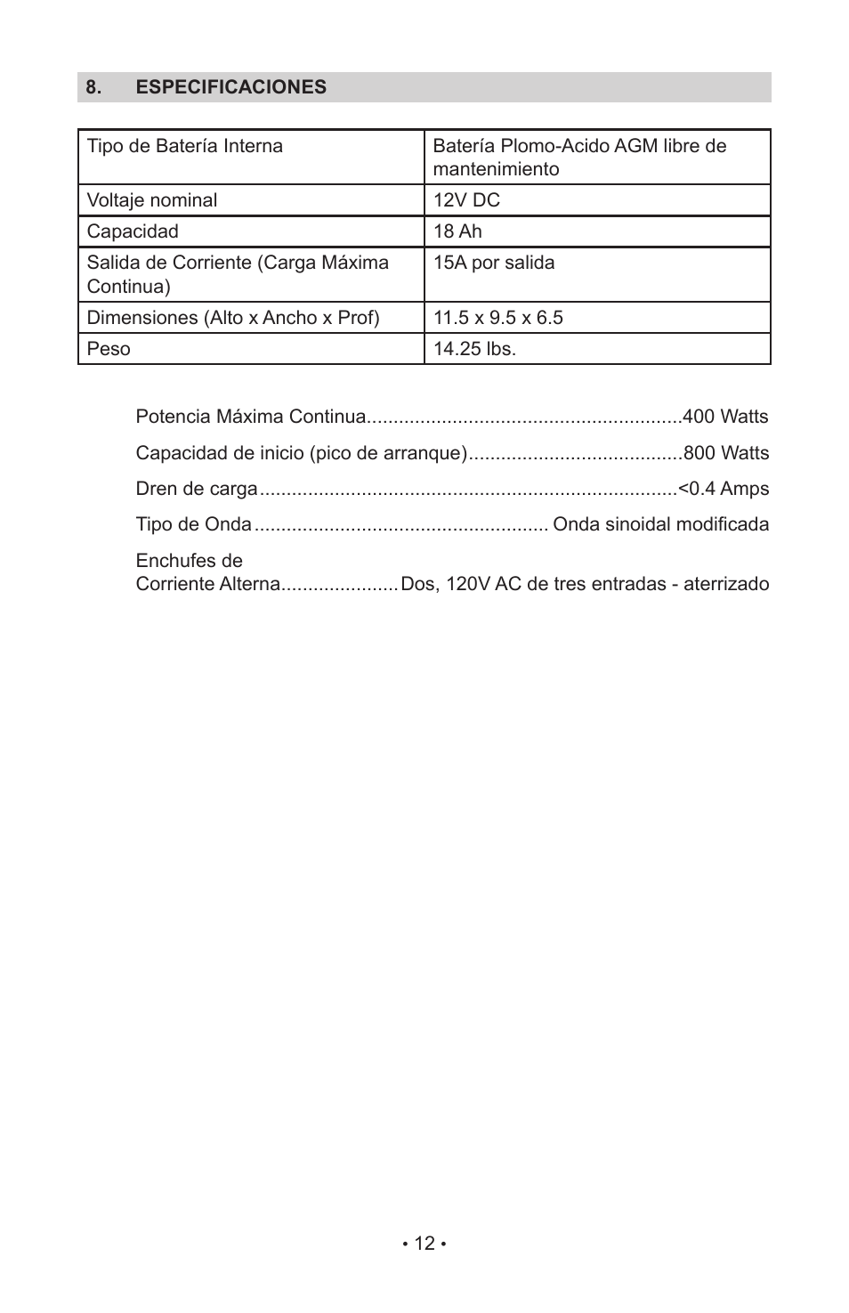 Eureka Power Pak JO-1800 User Manual | Page 14 / 16
