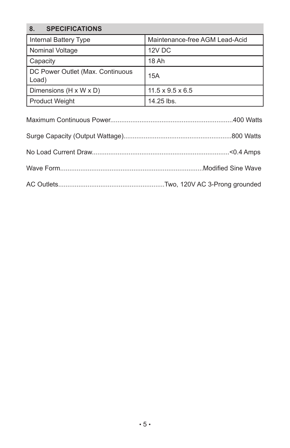 Eureka Power Pak JO-1800 User Manual | Page 7 / 16