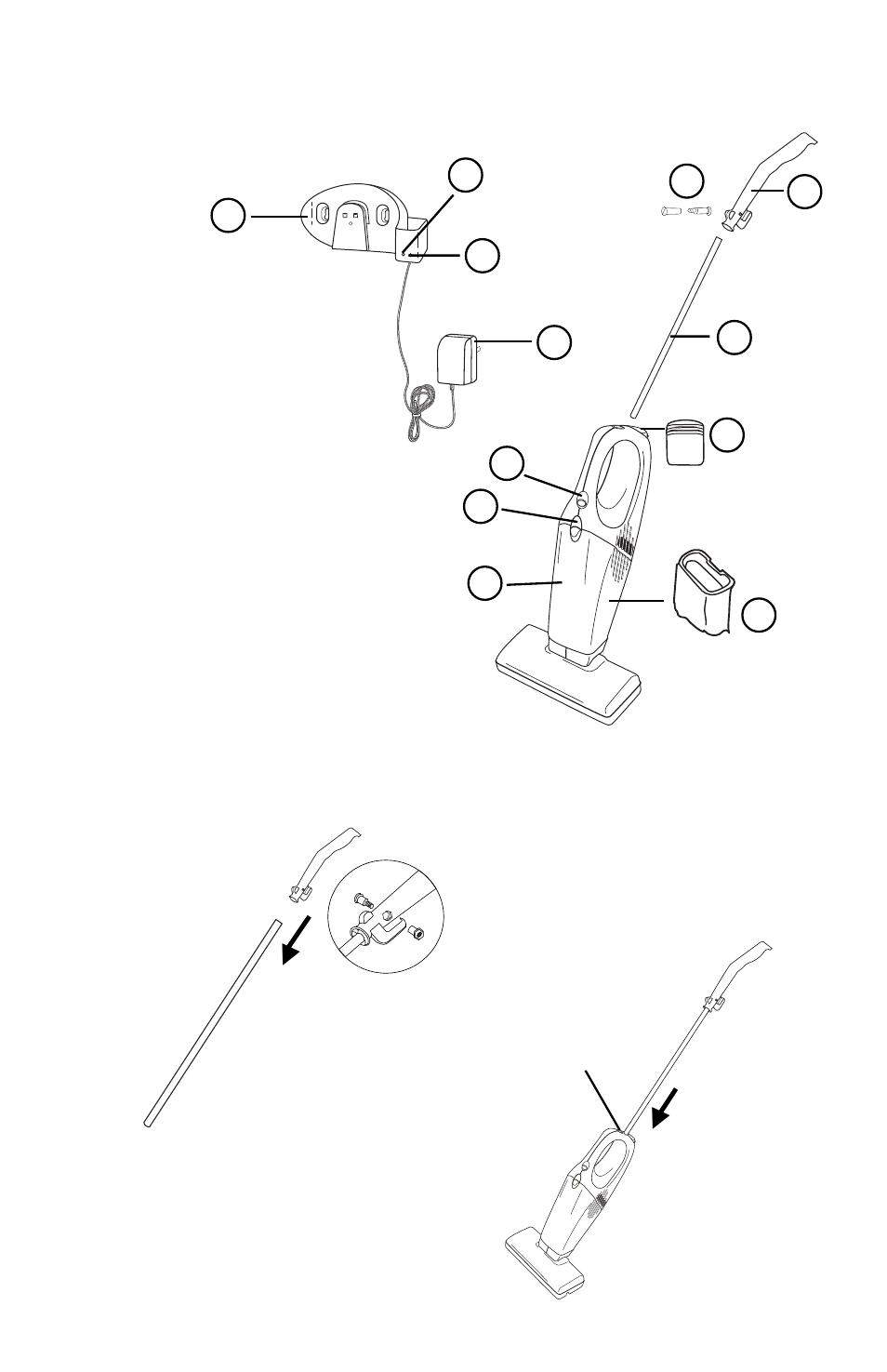 Identify parts, How to assemble, Attach handle grip | Attach handle | Eureka 96B User Manual | Page 5 / 12