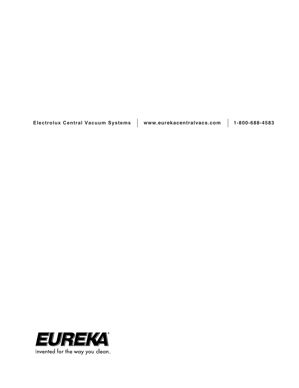 Eureka Central Vacuum Cleaner User Manual | Page 15 / 15