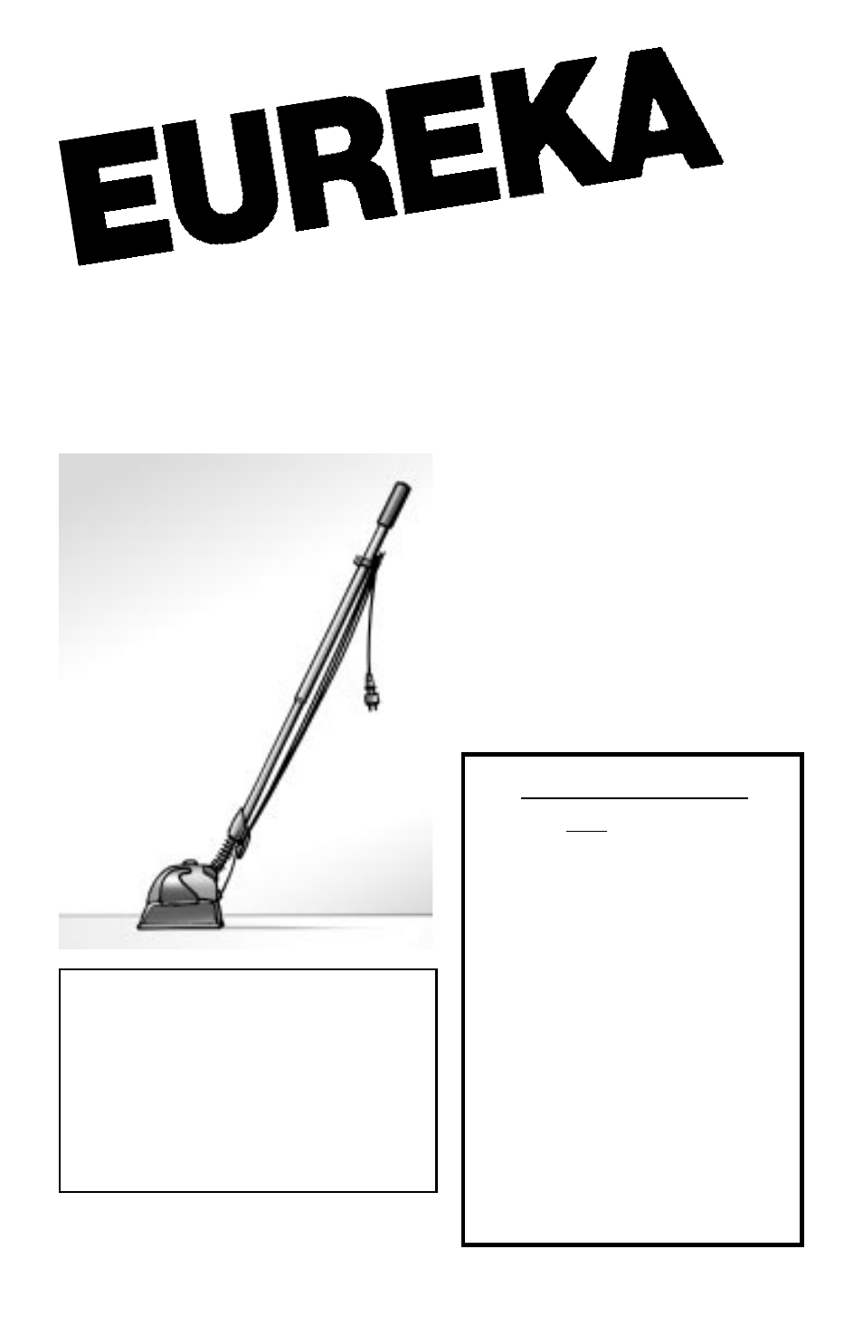Eureka DELUXE ENVIRO STEAMER 310 User Manual | 16 pages