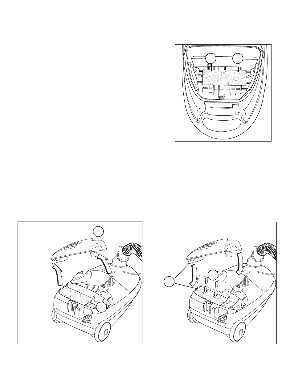 Filters, Motor filter, Exhaust filter | Eureka 6850 User Manual | Page 9 / 16