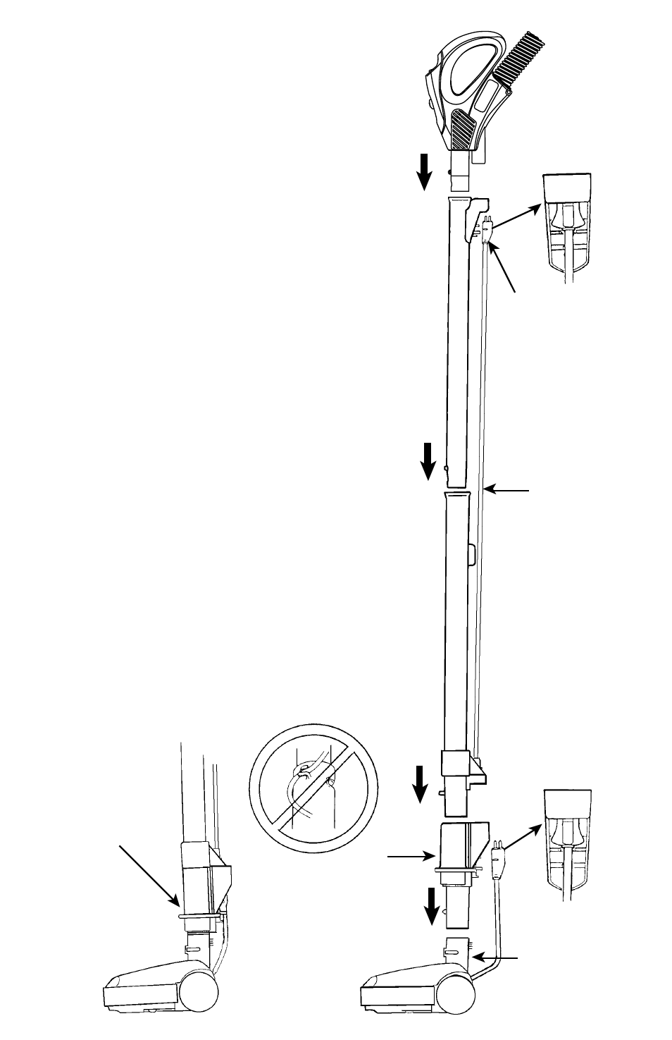 Quick release, Wand, System instructions | Some models | Eureka BUILT-IN CV200 User Manual | Page 6 / 12