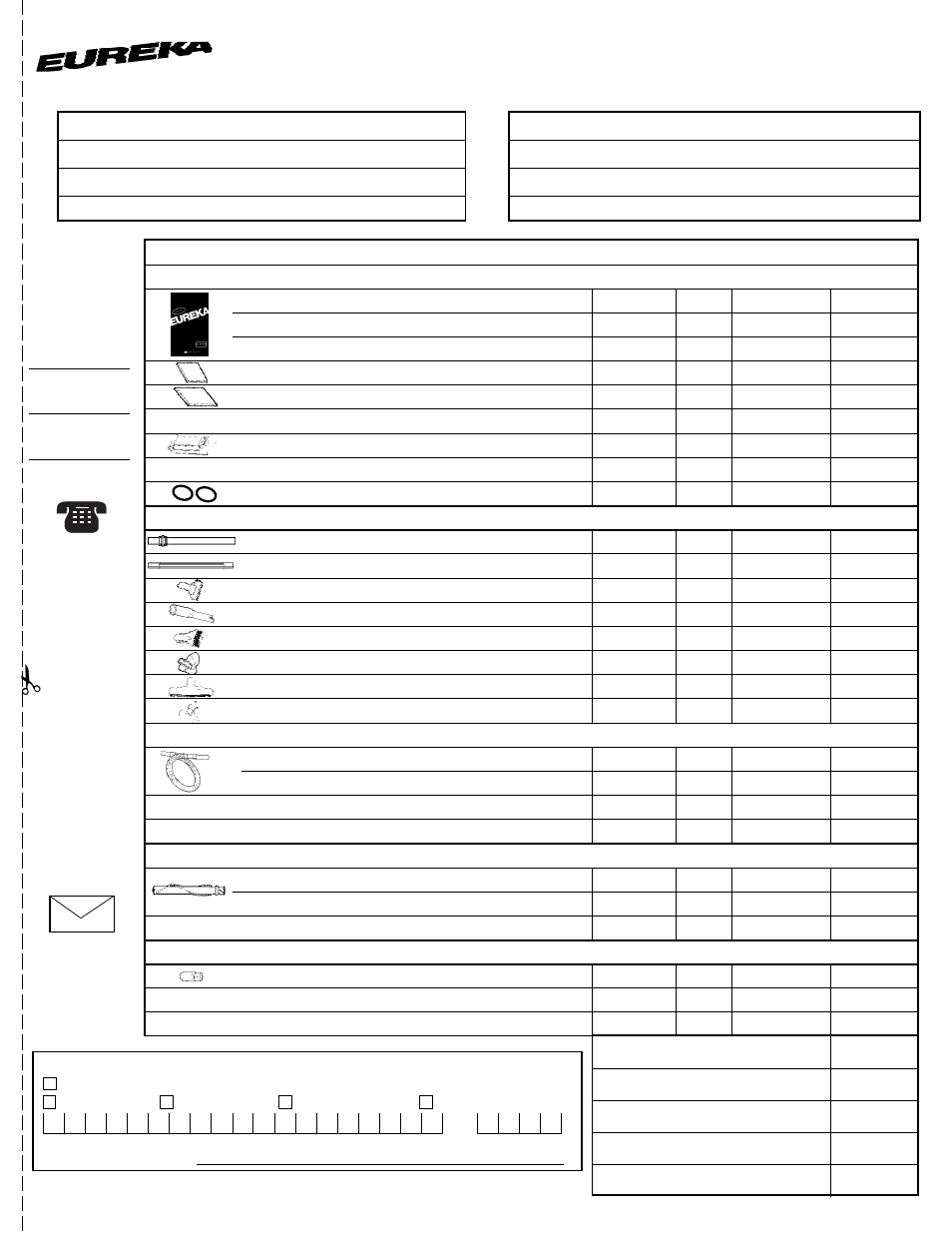 Order form, Total enclosed, Total | Hoses, By mail | Eureka 5190 User Manual | Page 17 / 20