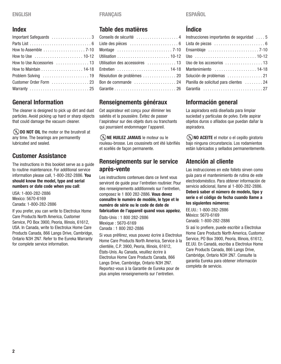 Eureka 4700 User Manual | Page 2 / 28