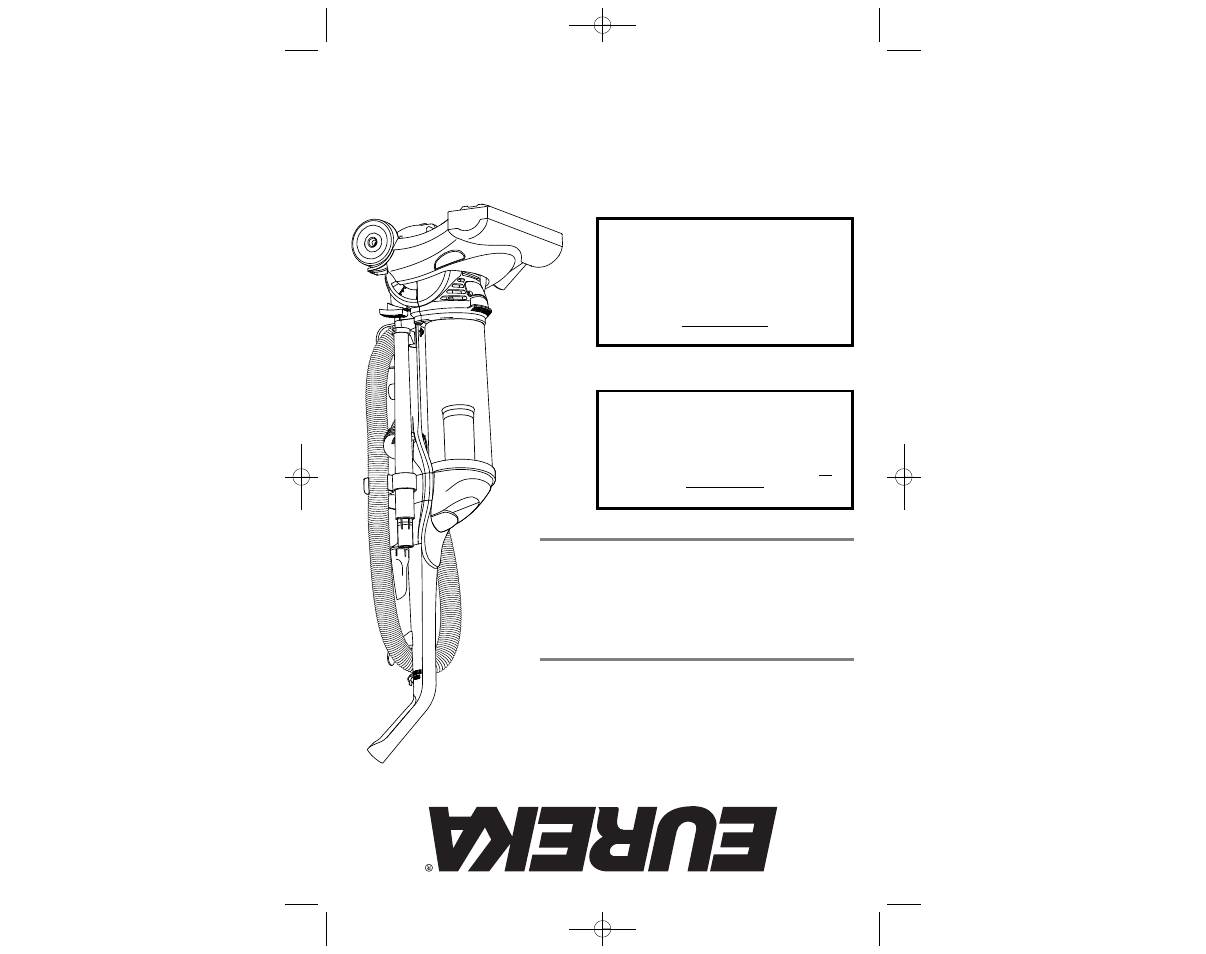 Upright vacuum cleaner, Guía de referencia rápida de ensamblaje serie 4700, Important | Importante | Eureka 4712 User Manual | Page 13 / 13