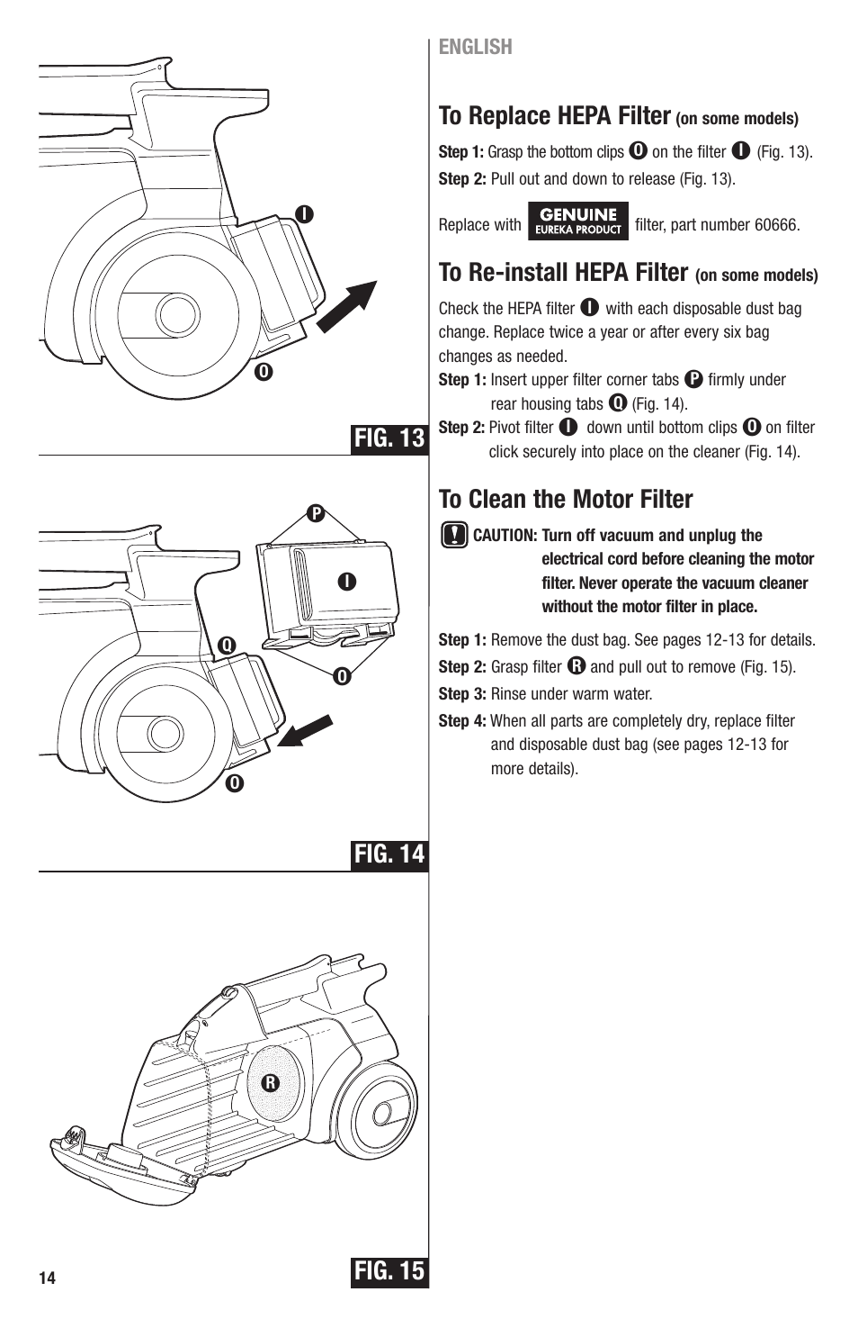 Eureka 3670 SERIES User Manual | Page 14 / 23