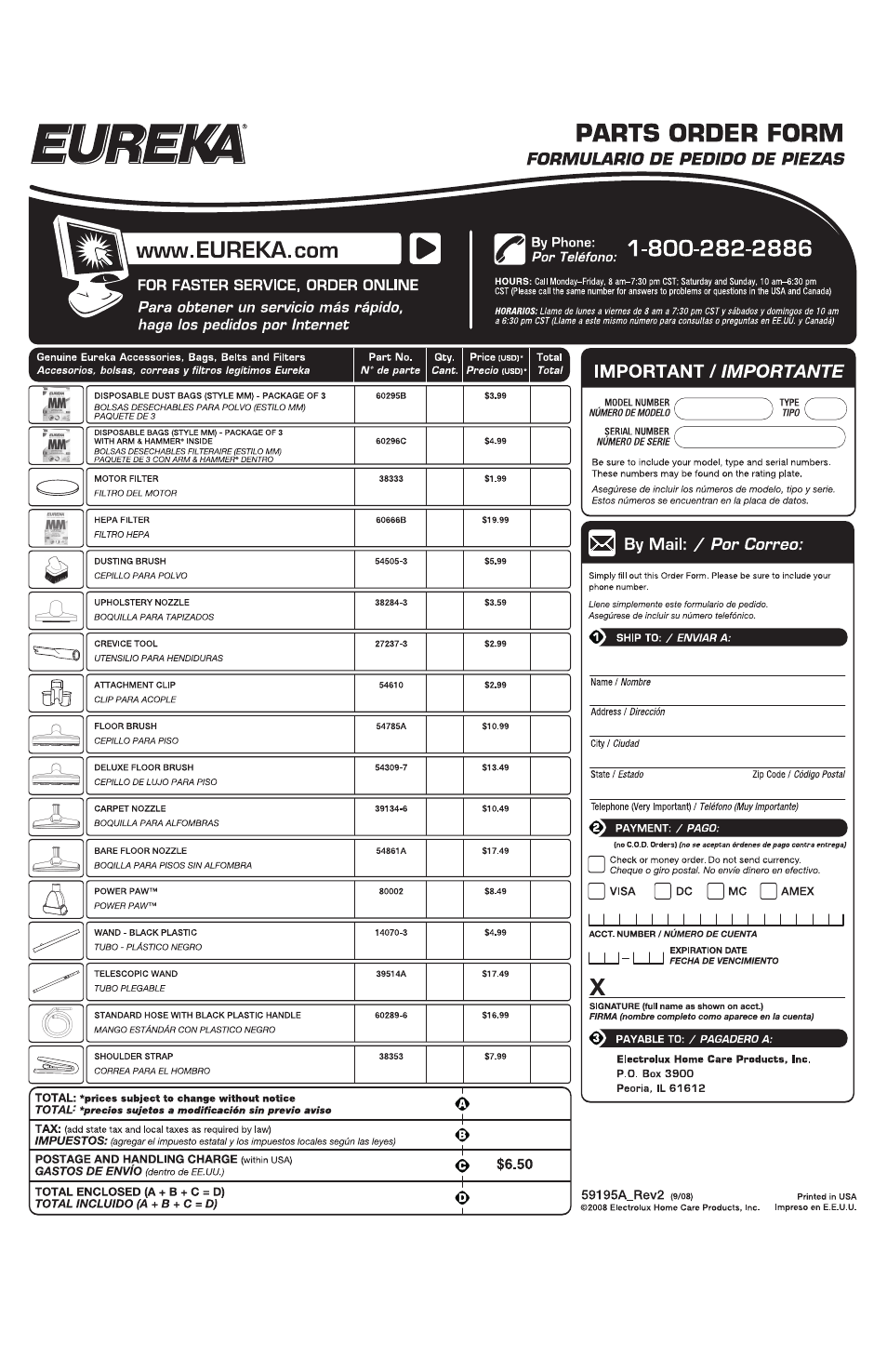 Eureka 3670 SERIES User Manual | Page 19 / 23