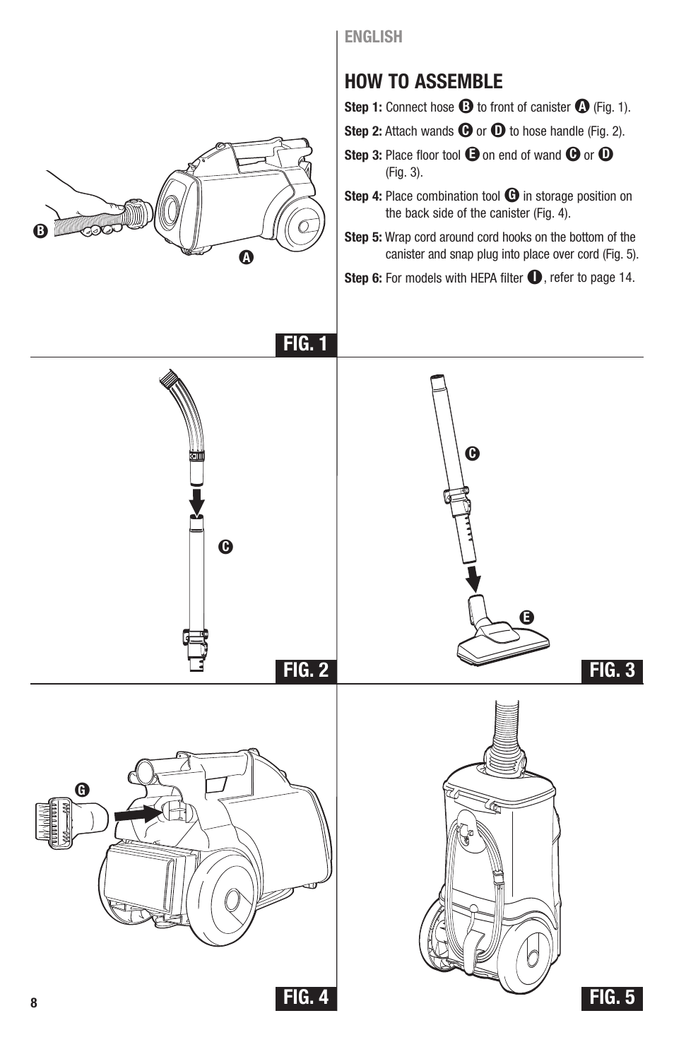 How to assemble | Eureka 3670 SERIES User Manual | Page 8 / 23