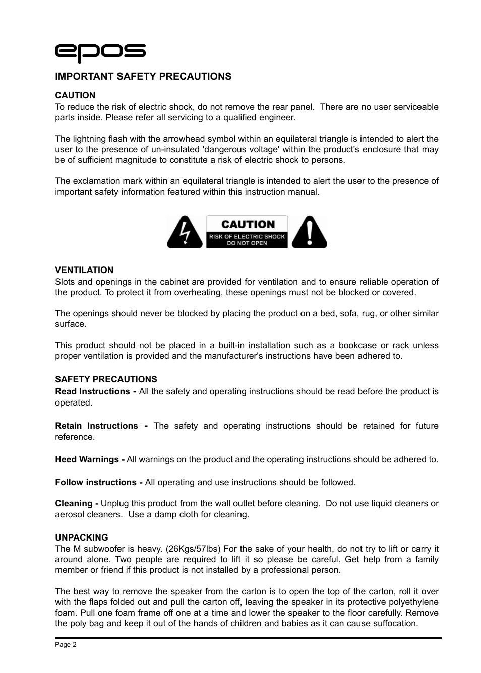 EPOS M Series User Manual | Page 2 / 8