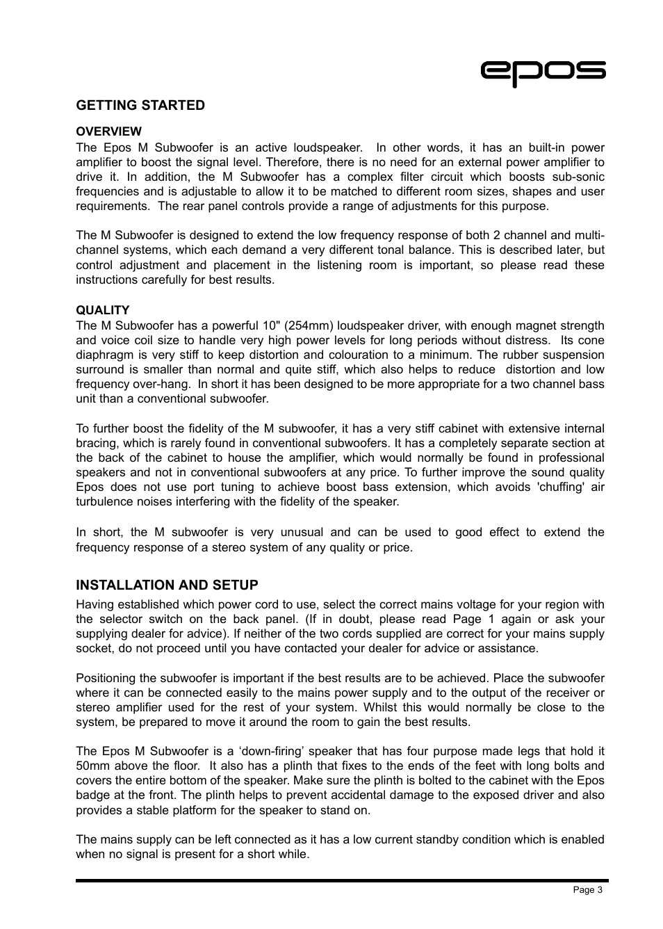 EPOS M Series User Manual | Page 3 / 8