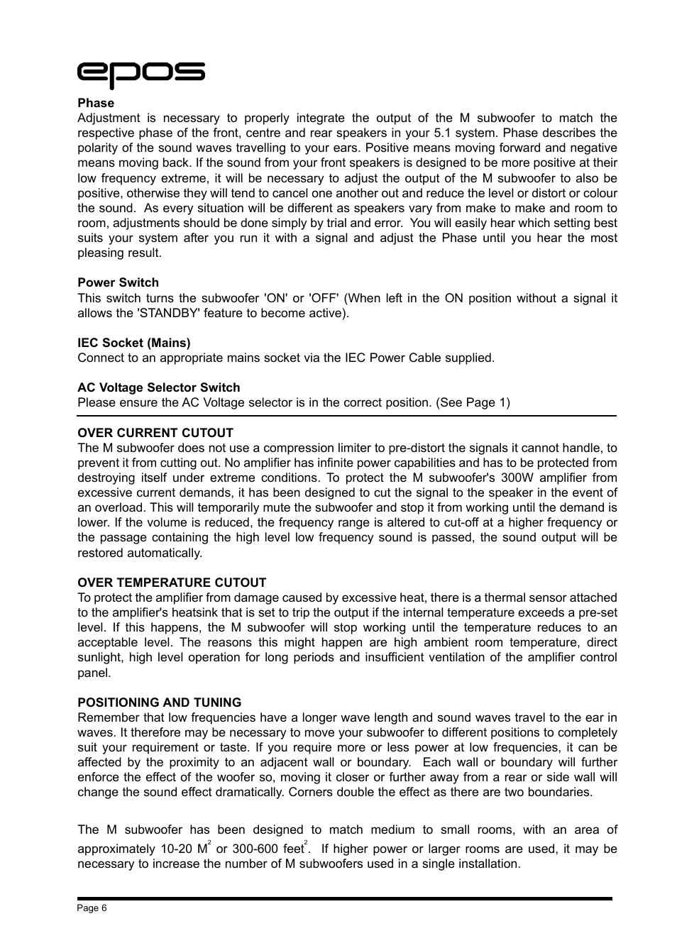 EPOS M Series User Manual | Page 6 / 8