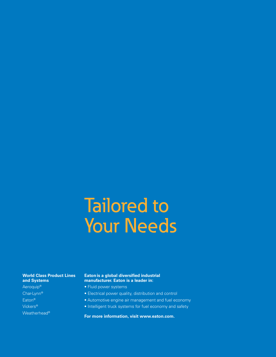 Tailored to your needs | Eaton Compressor & Fabrication CONFERENCE SYSTEM SDC 8200 User Manual | Page 11 / 12