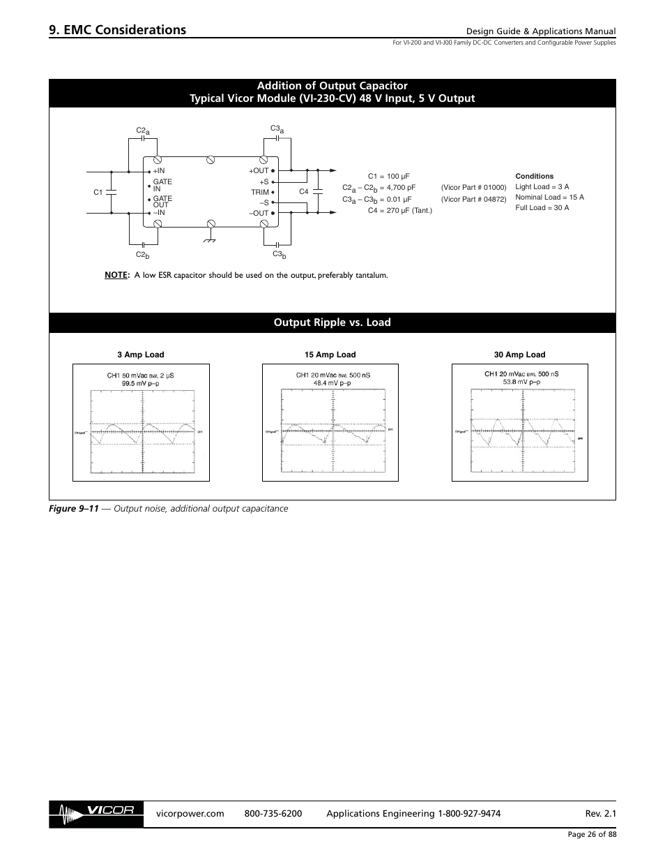 Emc considerations | EMC VI-200 User Manual | Page 9 / 11