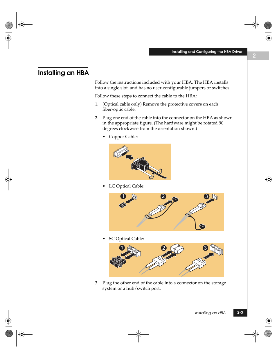 Installing an hba, Installing an hba -3 | EMC QLogic User Manual | Page 15 / 104