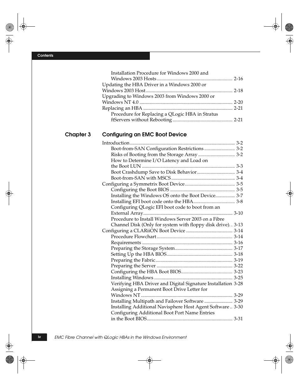 EMC QLogic User Manual | Page 4 / 104