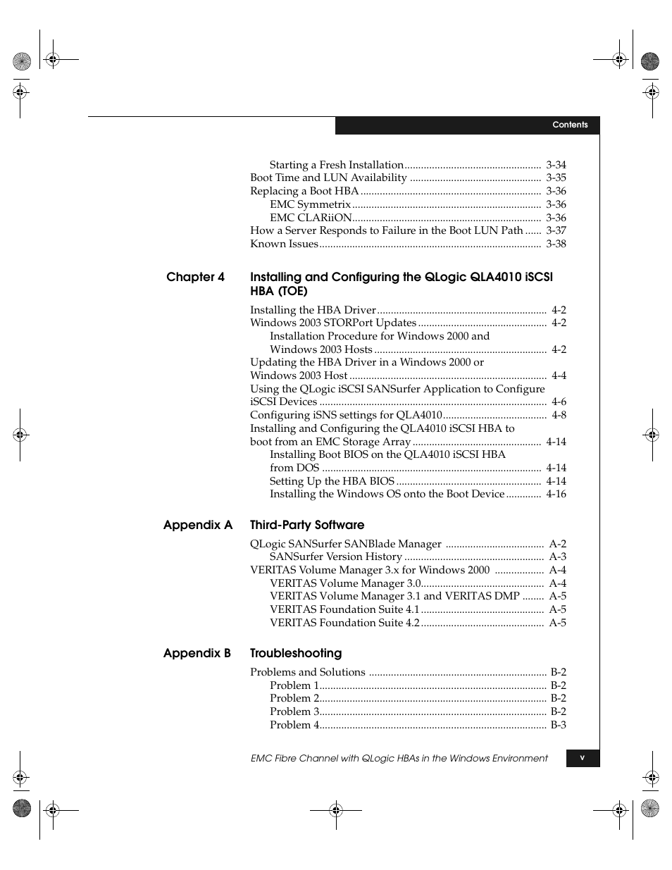 EMC QLogic User Manual | Page 5 / 104