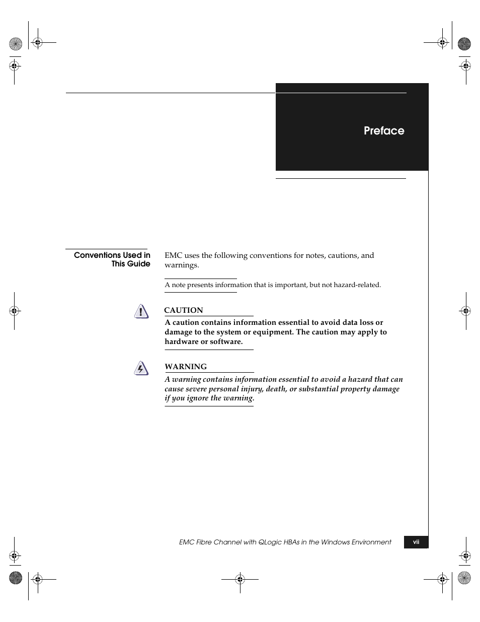 Preface | EMC QLogic User Manual | Page 7 / 104