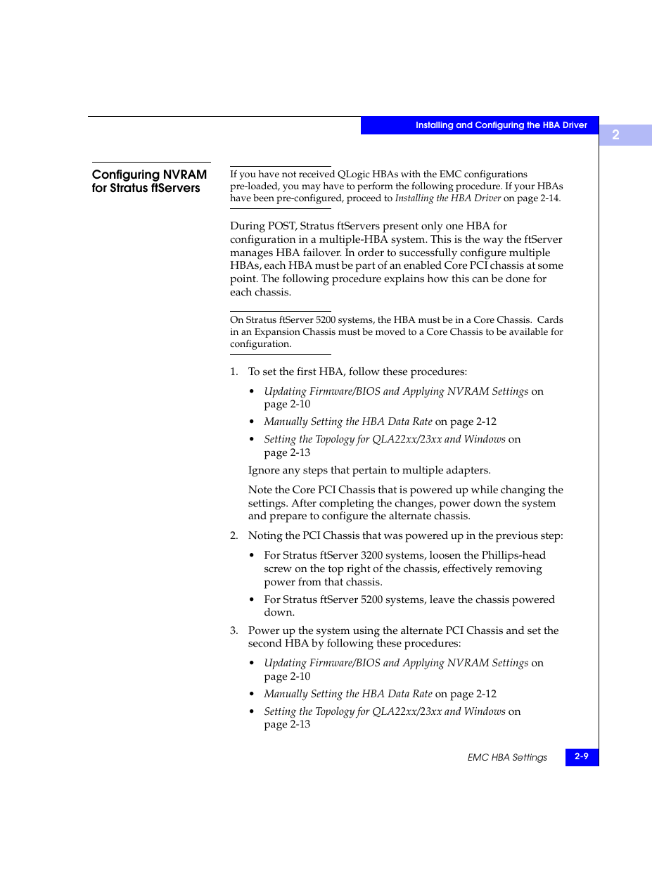Configuring nvram for stratus ftservers, Configuring nvram for stratus ftservers -9 | EMC Qlogic QLA23xx User Manual | Page 21 / 78