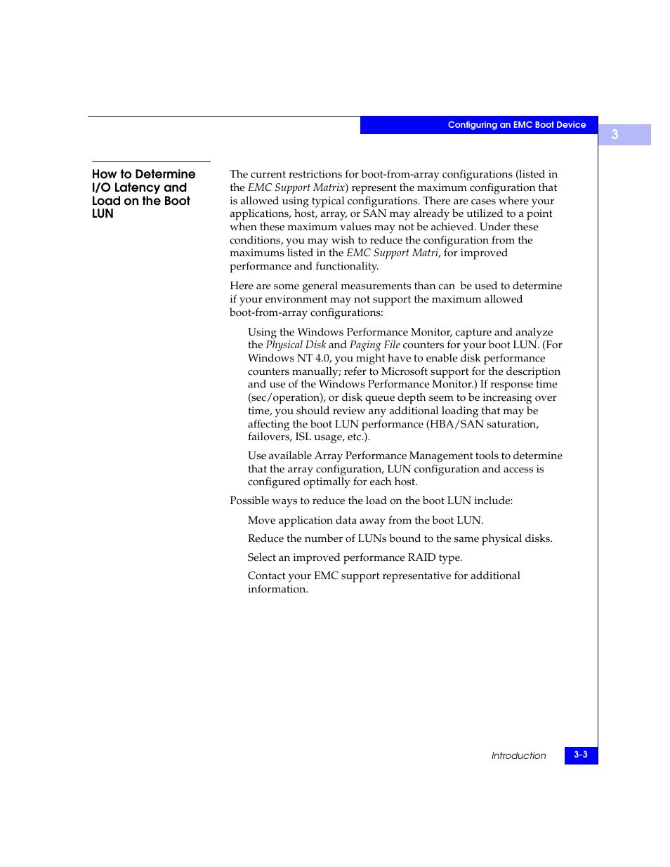 How to determine i/o latency and load on the boot | EMC Qlogic QLA23xx User Manual | Page 35 / 78