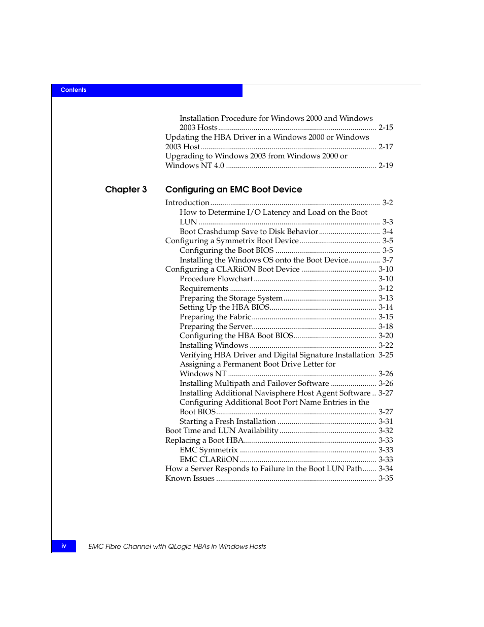 EMC Qlogic QLA23xx User Manual | Page 4 / 78