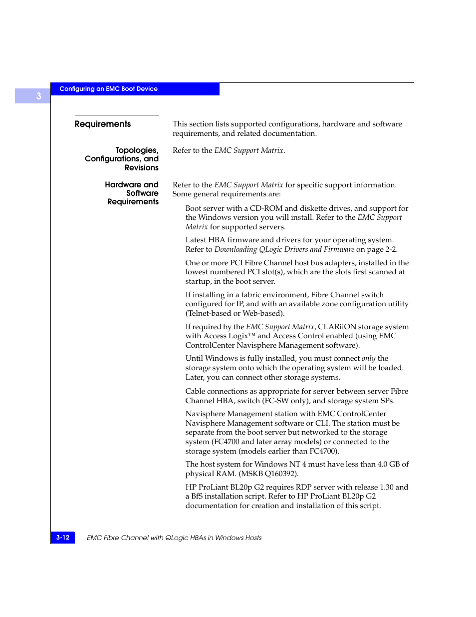 Requirements, Requirements -12 | EMC Qlogic QLA23xx User Manual | Page 44 / 78