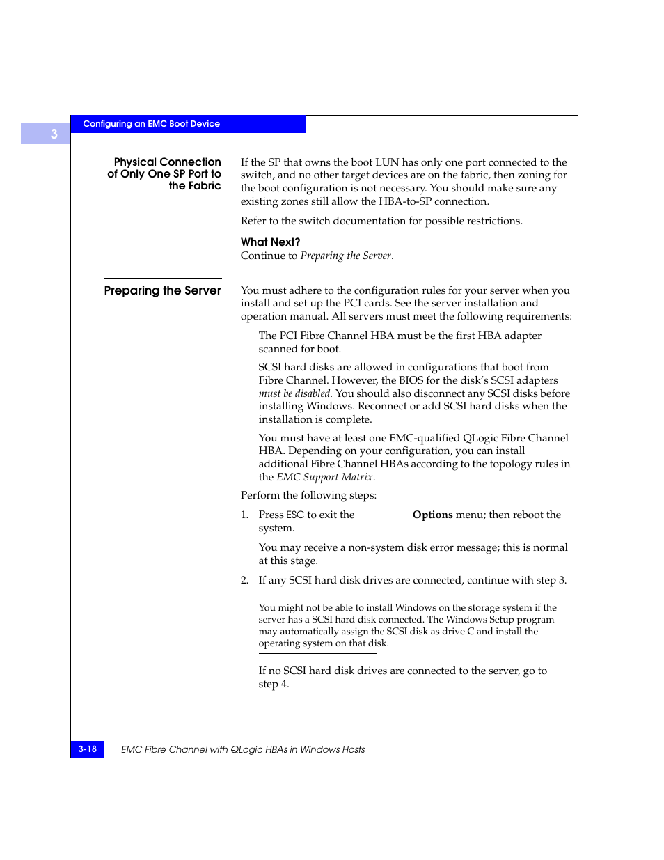 Preparing the server, Preparing the server -18 | EMC Qlogic QLA23xx User Manual | Page 50 / 78