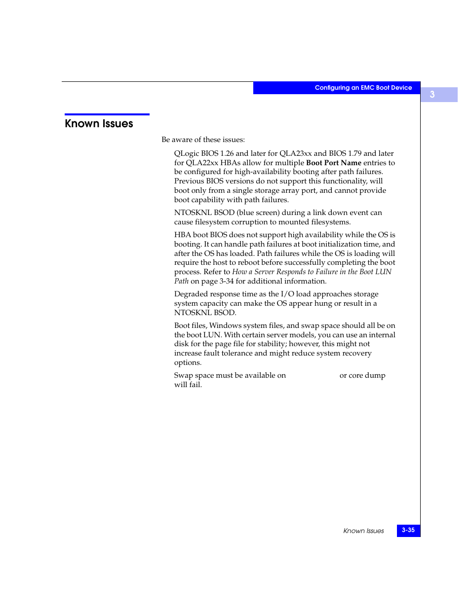 Known issues, Known issues -35 | EMC Qlogic QLA23xx User Manual | Page 67 / 78