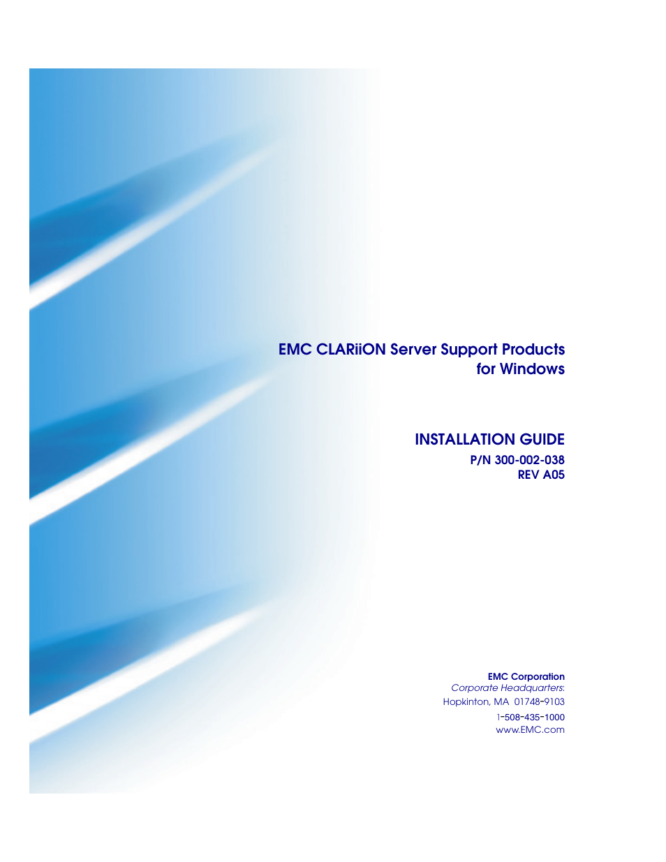 EMC CLARiiON User Manual | 102 pages