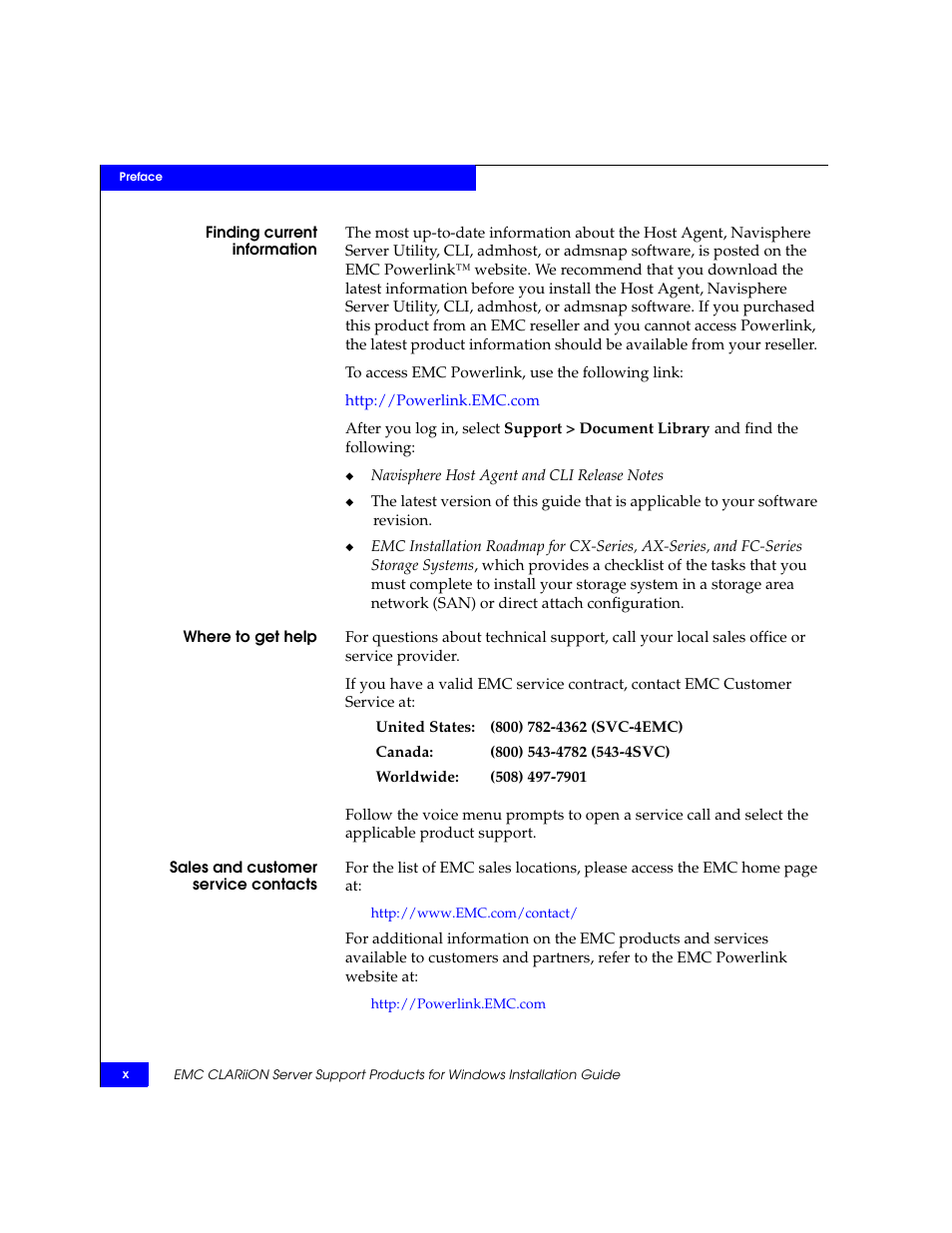 EMC CLARiiON User Manual | Page 10 / 102