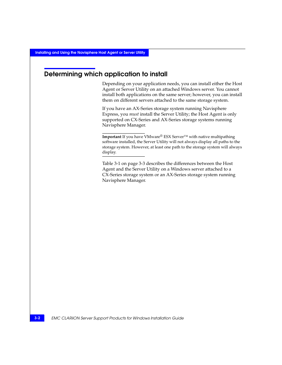 Determining which application to install, Determining which application to install -2 | EMC CLARiiON User Manual | Page 26 / 102