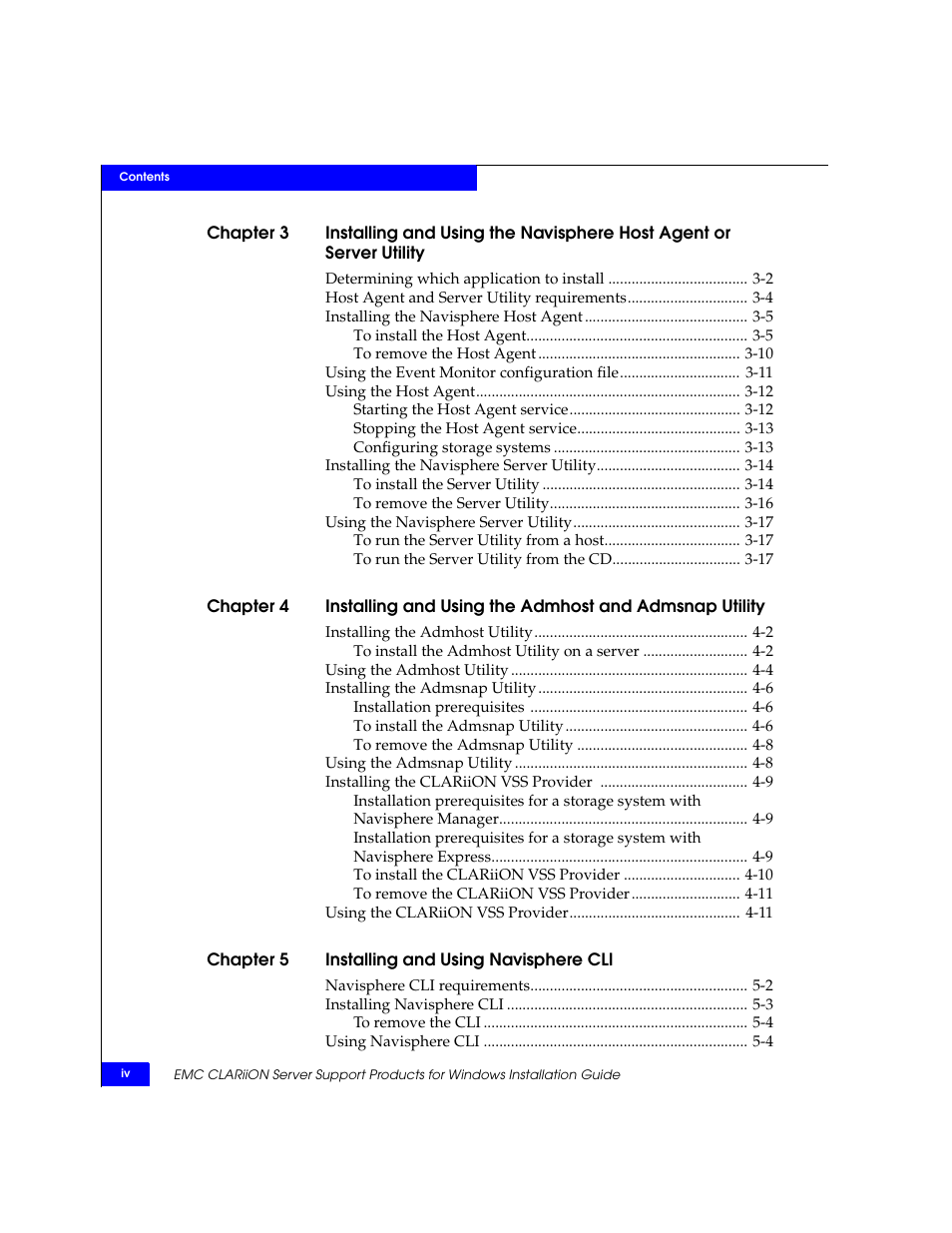 EMC CLARiiON User Manual | Page 4 / 102