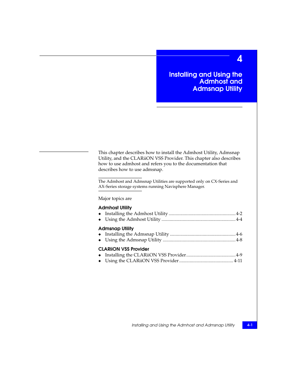 Chapter 4 | EMC CLARiiON User Manual | Page 43 / 102